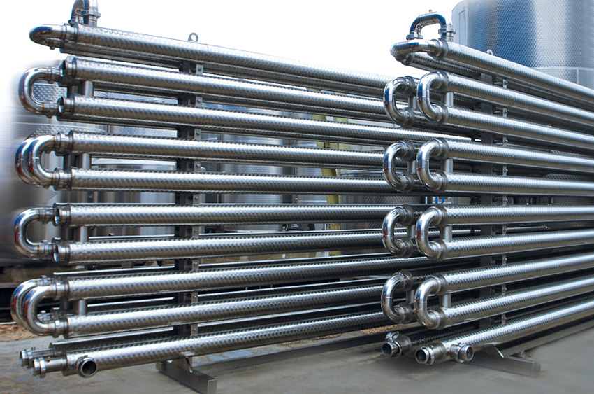 Pipe type exchangers